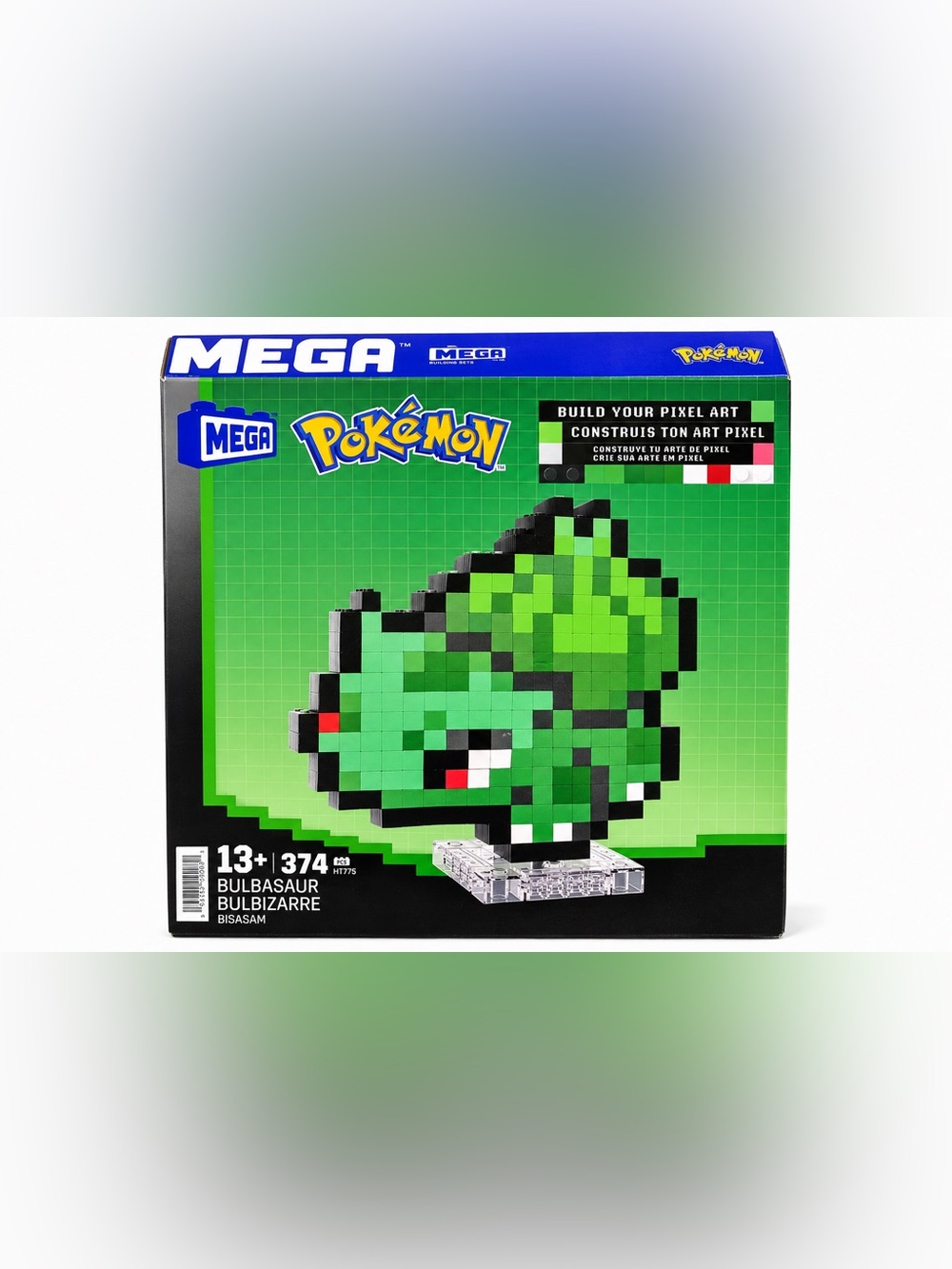 Mega Pokémon Bulbasaur Pixel Art Building Set - Green